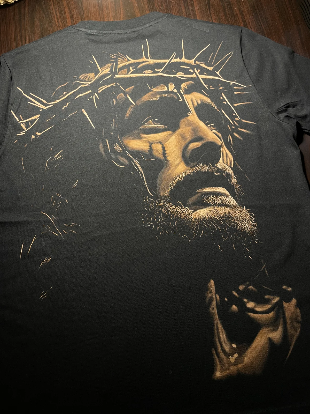 Bleach art religious character design on black shirt