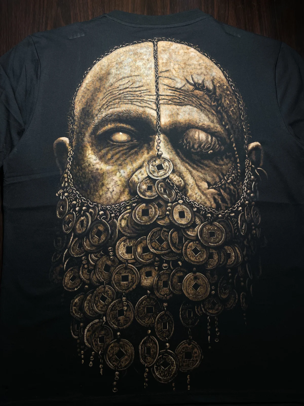 Handmade bleach art t-shirt with custom design