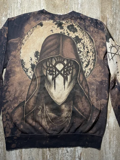 Sleep Token Vessel Portrait and Moon Back Design