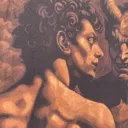 Art process video showing the creation of an angel and demon reflection illustration painted with bleach