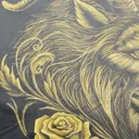 Close-up video showing fairy tale–inspired bleach art details of a woman and a beast