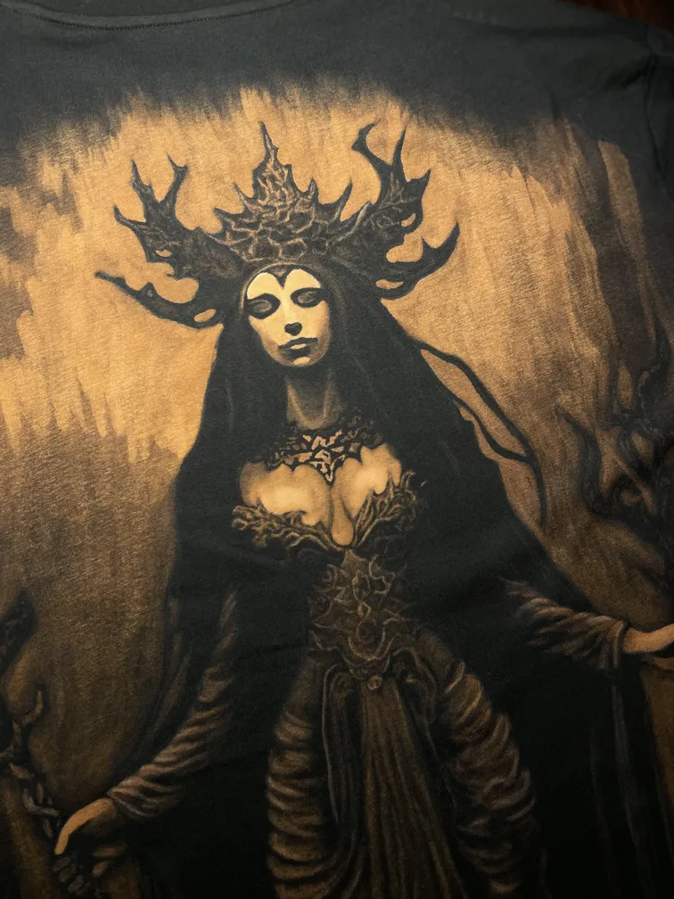 Close-up of a forest goddess illustration inspired by nature and mythology