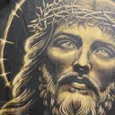 Video showing the full hand painted bleach art design of Jesus Christ on hoodie
