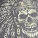 Live video showing the tribal skull bleach art hoodie from the back