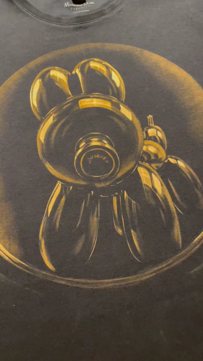 Balloon Dog Bleach Art T-Shirt – Front and Back Handmade Design