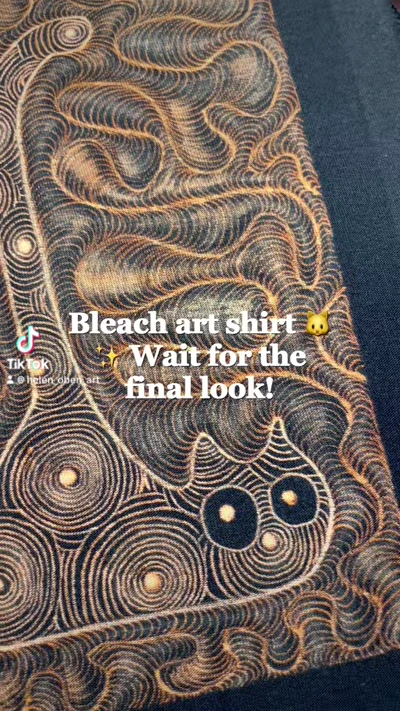 3D Effekt mit Bleach auf Kleidung erstellen – abstraktes Design