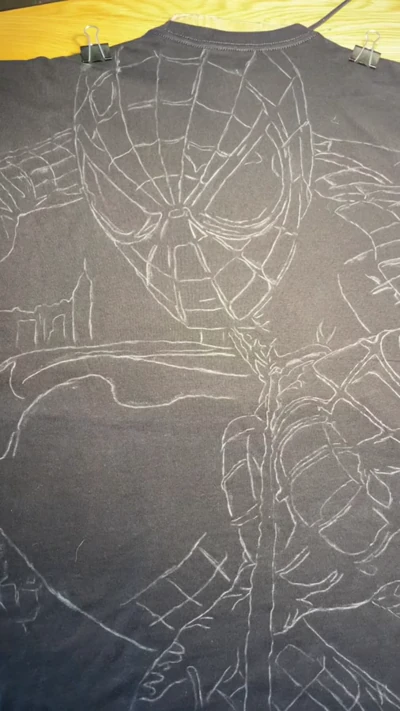 Creating a Spider-Man Bleach Art T-Shirt