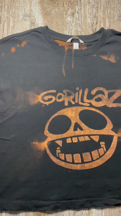 Gorillaz Cropped T Shirt Front and Back Design
