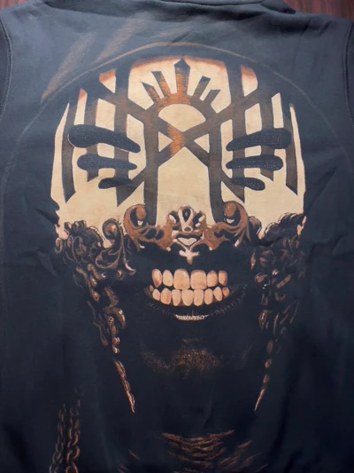 Sleep Token Bleach Art auf schwarzem Zip Hoodie – dunkles Musik Design