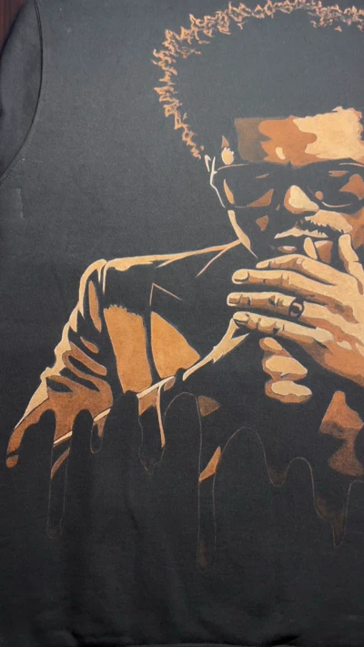 The Weeknd Bleach Art Porträt auf schwarzem Hoodie – musik inspiriertes Design